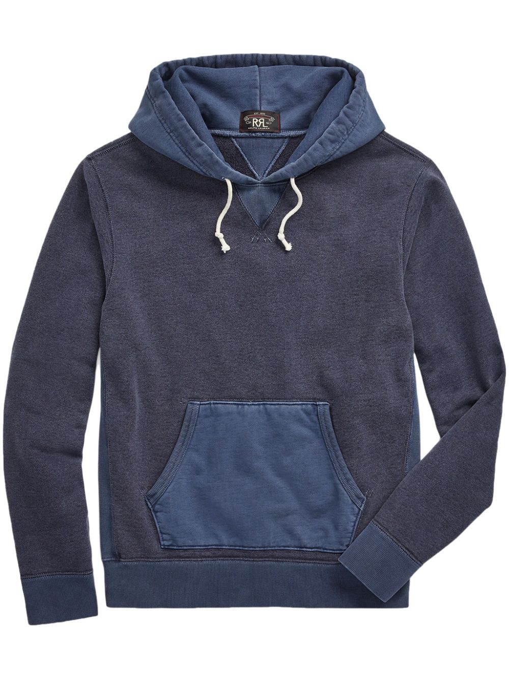 Ralph Lauren RRL Sudadera con capucha de algodón bicolor