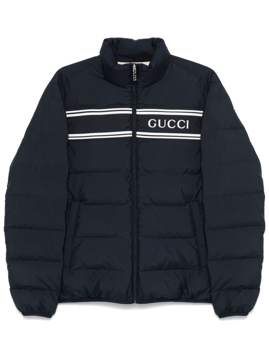 Gucci -Chaqueta acolchada con logotipo de goma