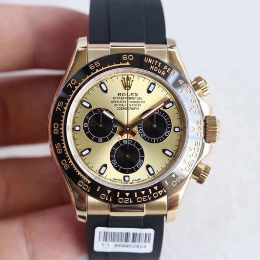 rolex daytona nuevo caucho 2017 oro amarillo reloj