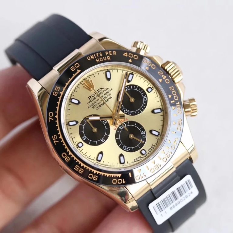 rolex daytona nuevo caucho 2017 oro amarillo reloj