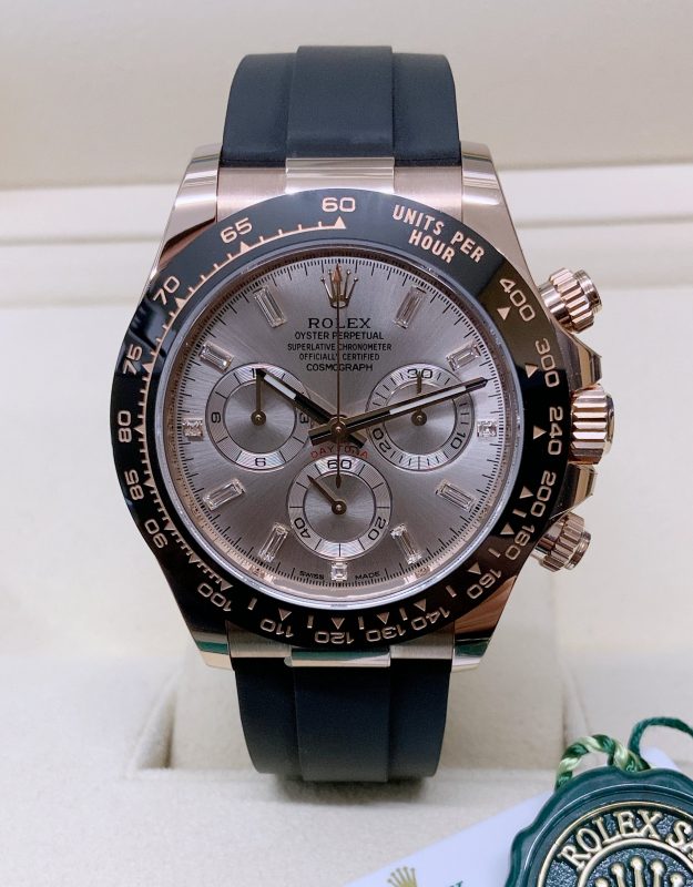 Rolex daytona esfera baguette de oro rosa